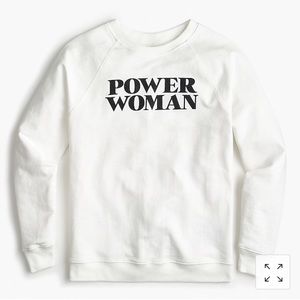 NWT J.Crew X prinkshop "Power Woman" sweatshirt